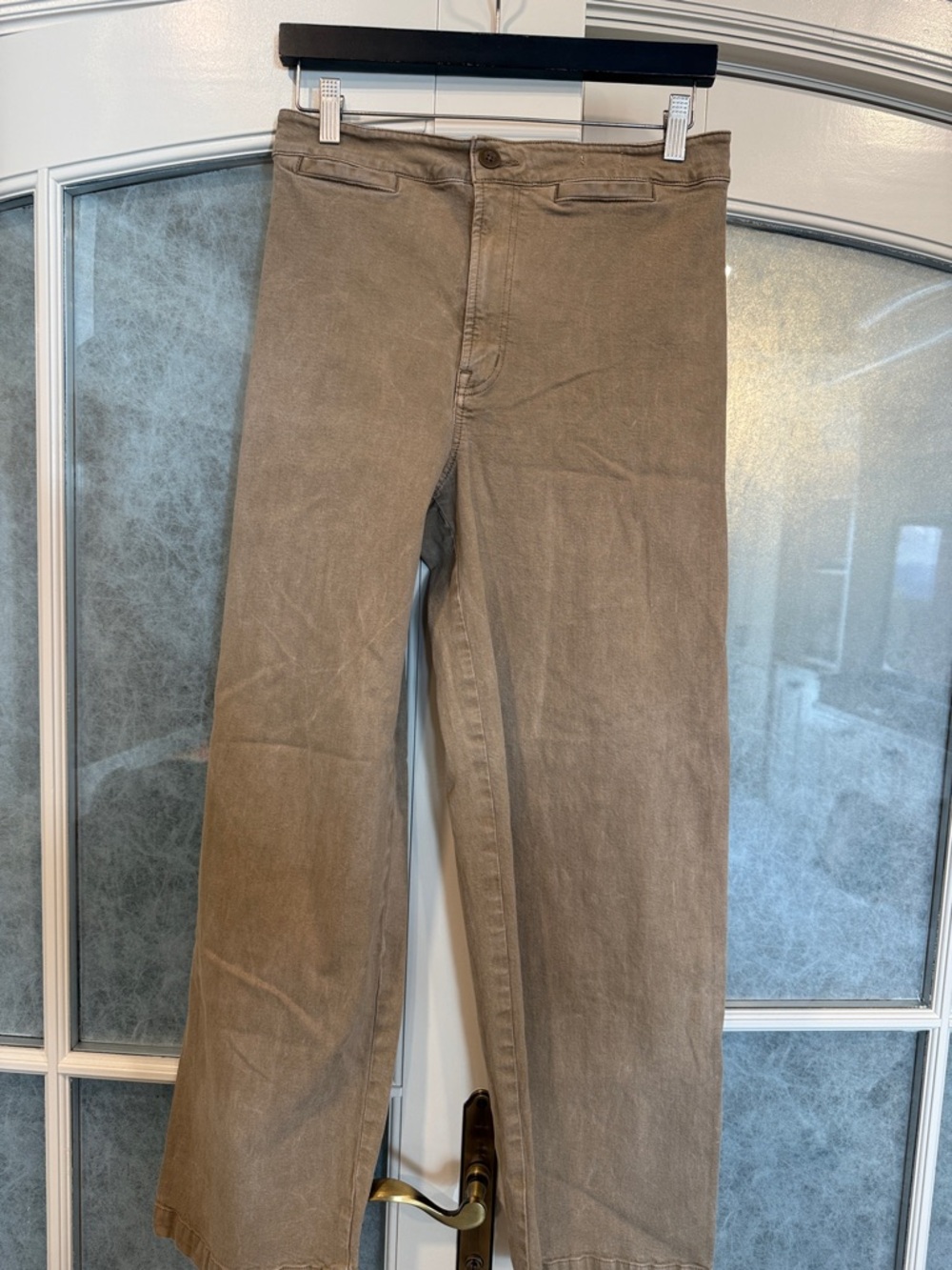 Like new Madewell Emmett Wide-leg, size 29 Tall, tan color, 28” inseam